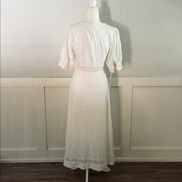 NWT Vita Grace Anice cotton lace Ivory Midi Dress - Picture 3 of 3